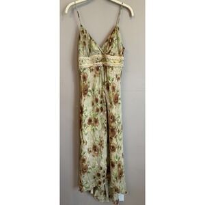 Vintage Y2K Babydoll Fairy Dress Festival Western Floral JR 13 Green